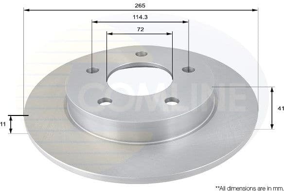 Brake disc, 1pcs REAR ADC0448 - image 2