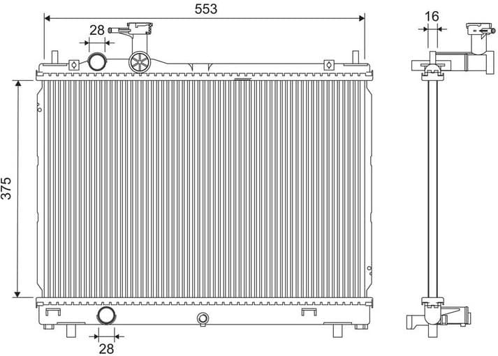 Radiator, engine cooling 701302