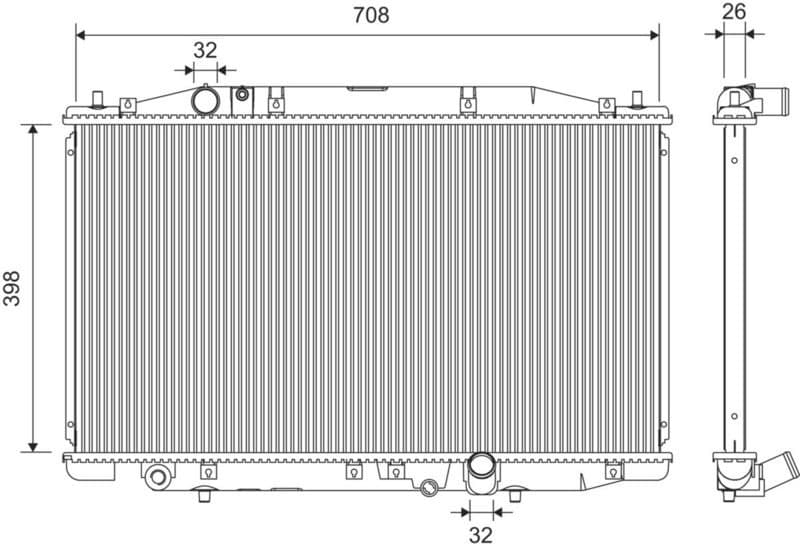 Radiator, engine cooling 701386