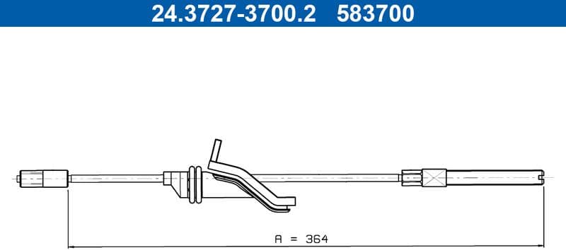 Cable Pull, parking brake 24.3727-3700.2