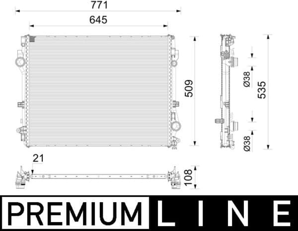 Radiator, engine cooling BEHR *** PREMIUM LINE *** CR 2777 000P