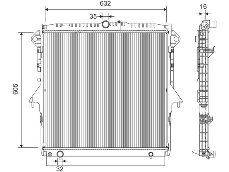 Radiator, engine cooling 701406