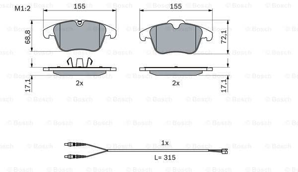Brake Pad Set, disc brake 0986494371 - image 7
