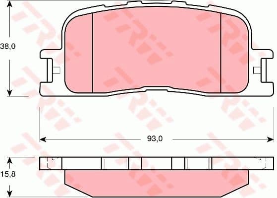 Brake Pad Set, disc brake COTEC GDB3374