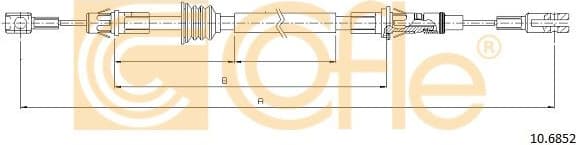 Cable Pull, parking brake 10.6852 - image 2