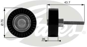 Deflection/Guide Pulley, V-ribbed belt DriveAlign™ T38054