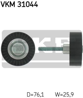 Deflection/Guide Pulley, V-ribbed belt VKM 31044