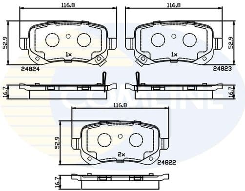 Brake pads rear CBP36067