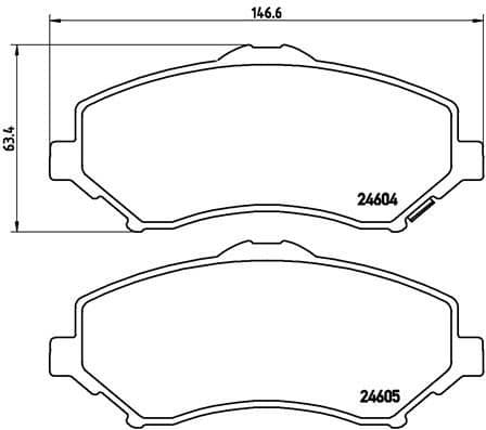 Brake pads front, Top Quality P11022