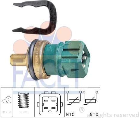 Sensor, coolant temperature Made in Italy - OE Equivalent 7.3260 - image 2