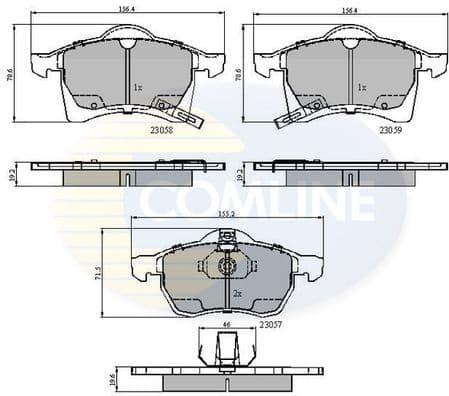Brake pads front CBP3583