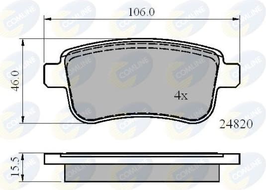 Brake pads rear CBP02014