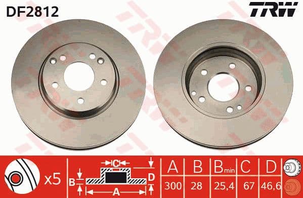 Brake Disc DF2812