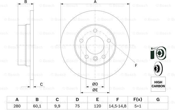 Brake Disc 0986478561 - image 5