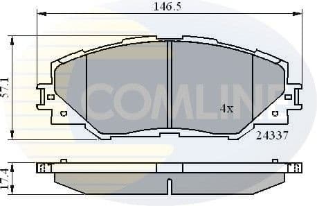 Brake pads front CBP01625