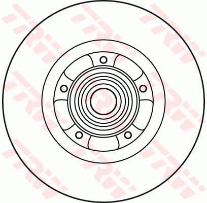 Brake Disc TRW SINGLE DF6044BS - image 2