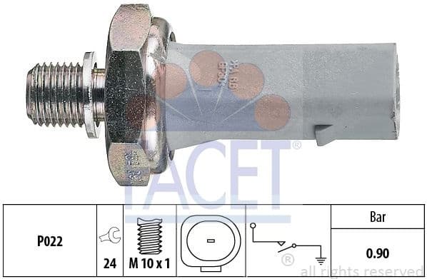 Oil Pressure Switch Made in Italy - OE Equivalent 7.0134