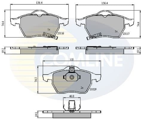 Brake pads front CBP31167