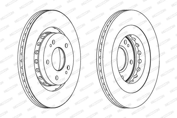 Brake discs kit front (2pcs), Top Quality DDF1642 - image 3