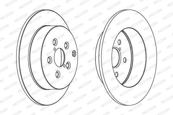 Brake discs kit rear, (2pcs), Top Quality DDF1406C - image 3