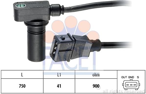 Sensor, crankshaft pulse Made in Italy - OE Equivalent 9.0066 - image 2