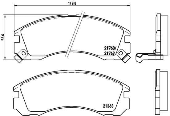 Brake pads front, Top Quality P54017