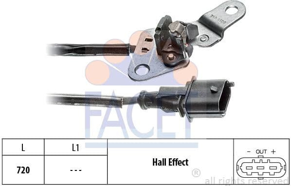 Sensor, camshaft position Made in Italy - OE Equivalent 9.0355 - image 2