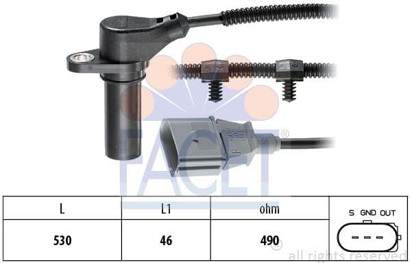 Sensor, crankshaft pulse Made in Italy - OE Equivalent 9.0504 - image 2