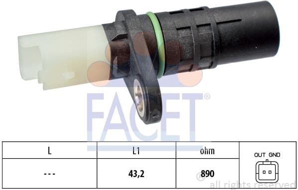 Sensor, crankshaft pulse Made in Italy - OE Equivalent 9.0555