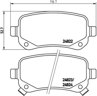 Brake Pad Set, disc brake PRIME LINE P11021