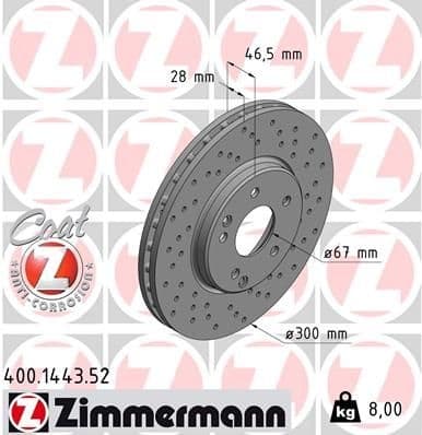 Brake Disc SPORT BRAKE DISC Z 400.1443.52