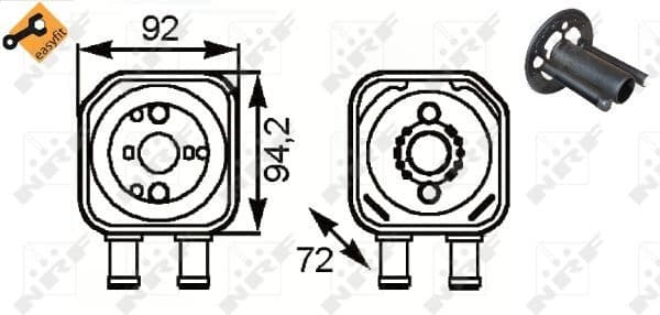 Oil Cooler, engine oil EASY FIT 31179