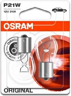 Osram lemputės P21W 12V BA15S UNV1 2vnt - 7506-02B (OSRAM) - Autoera