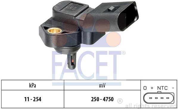 Air Pressure Sensor, altitude adaption Made in Italy - OE Equivalent 10.3012