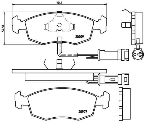 Brake Pad Set, disc brake PRIME LINE P24007