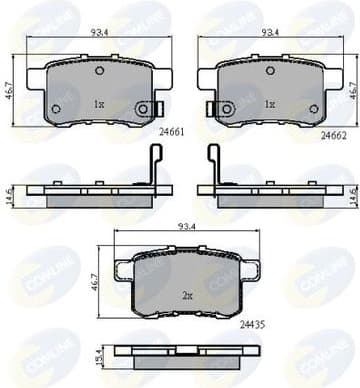 Brake pads rear CBP31711