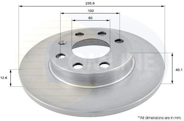 Brake disc, 1pcs FRONT ADC1101 - image 2