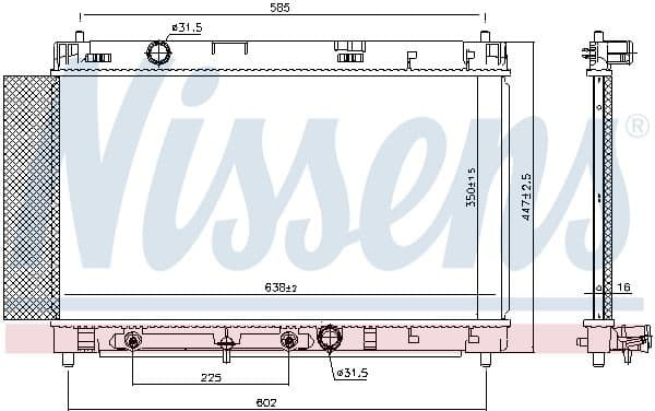 Radiator, engine cooling 646942