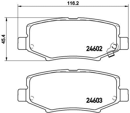 Brake Pad Set, disc brake PRIME LINE P18024