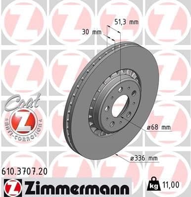 Brake Disc COAT Z 610.3707.20