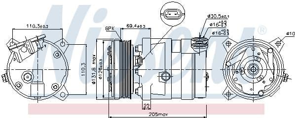 Compressor, air conditioning ** FIRST FIT ** 89058