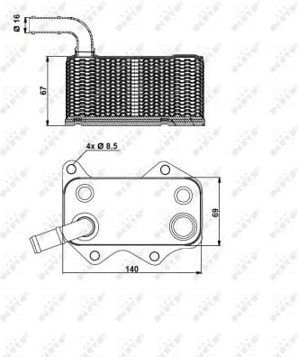 Oil Cooler, engine oil EASY FIT 31172