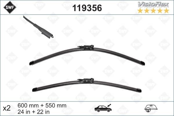 Wiper Blade DAS ORIGINAL SET 119356