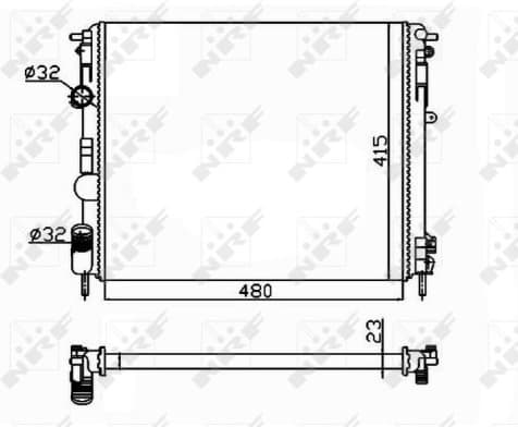 Radiator, engine cooling 58148