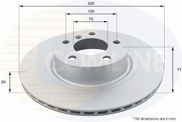 Brake disc, 1pcs REAR ADC1780V