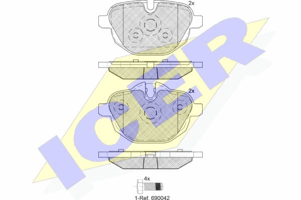 Brake pads rear 182004 - image 2