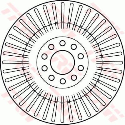 Brake Disc TRW SINGLE DF4268S - image 2