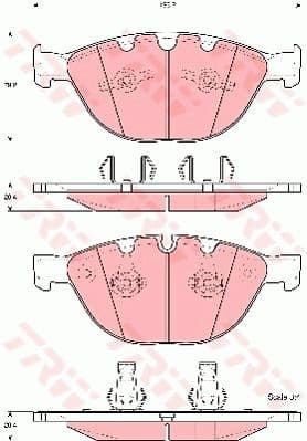 Brake pads front, Top Quality GDB1558