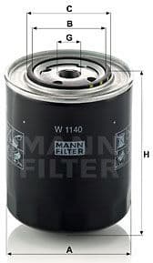 Filter, operating hydraulics W1140