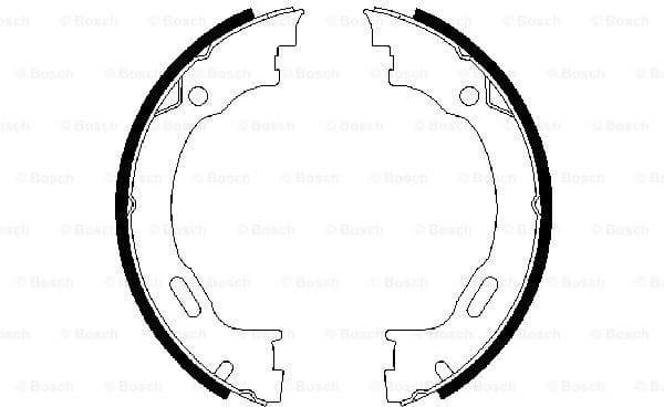 Brake Shoe Set, parking brake 0986487609